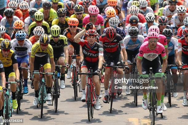 Brent Bookwalter of The United States and BMC Racing Team / Sepp Kuss of the United States and Team LottoNL - Jumbo Yellow leader jersey / Jack Haig...