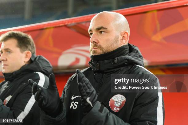 Qatar Head Coach Felix Sanchez during the AFC U23 Championship China 2018 Group A match between Oman and Qatar at Changzhou Sports Center on 12...