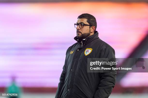 Oman Head Coach Hamad Khalifa Hamed Al-Azani during the AFC U23 Championship China 2018 Group A match between Oman and Qatar at Changzhou Sports...