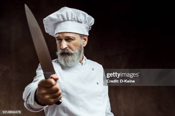 master chef - chef knives stock pictures, royalty-free photos & images