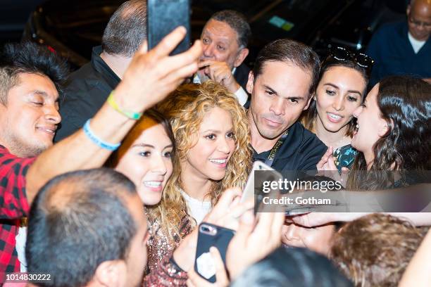 Shakira is seen in Midtown on August 10, 2018 in New York City.