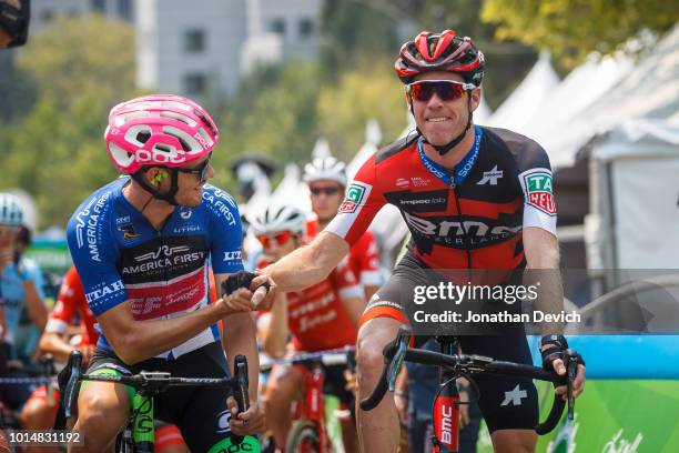 Alex Howes of the United States and Team EF Education First - Drapac P/B Cannondale and Brent Bookwalter of the United States and the BMC Racing Team...