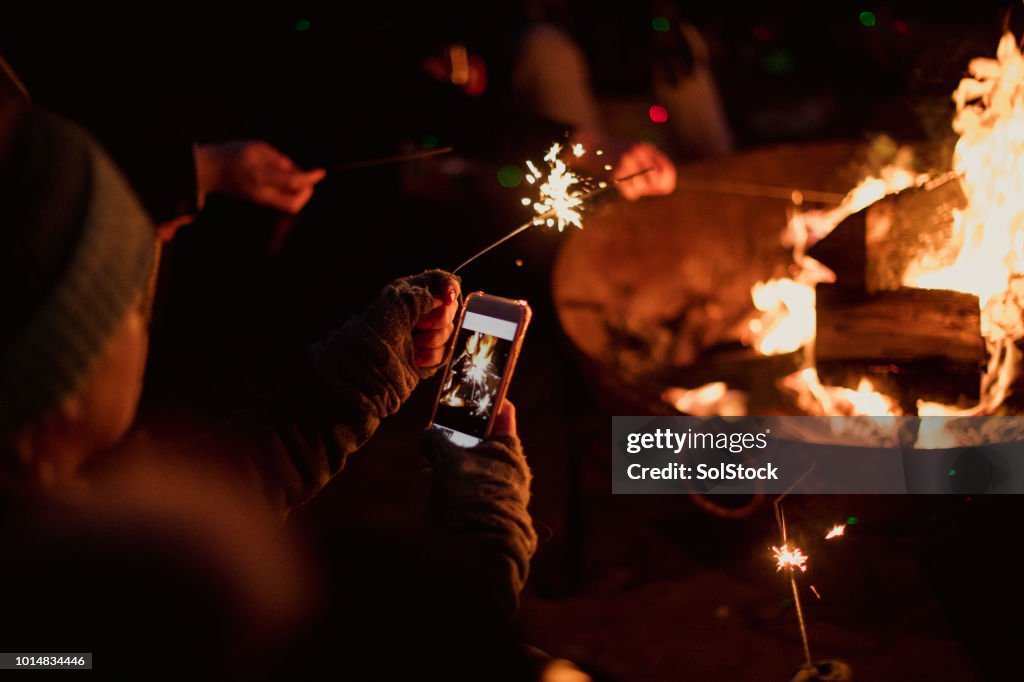 Prendre une Photo des feux de Bengale