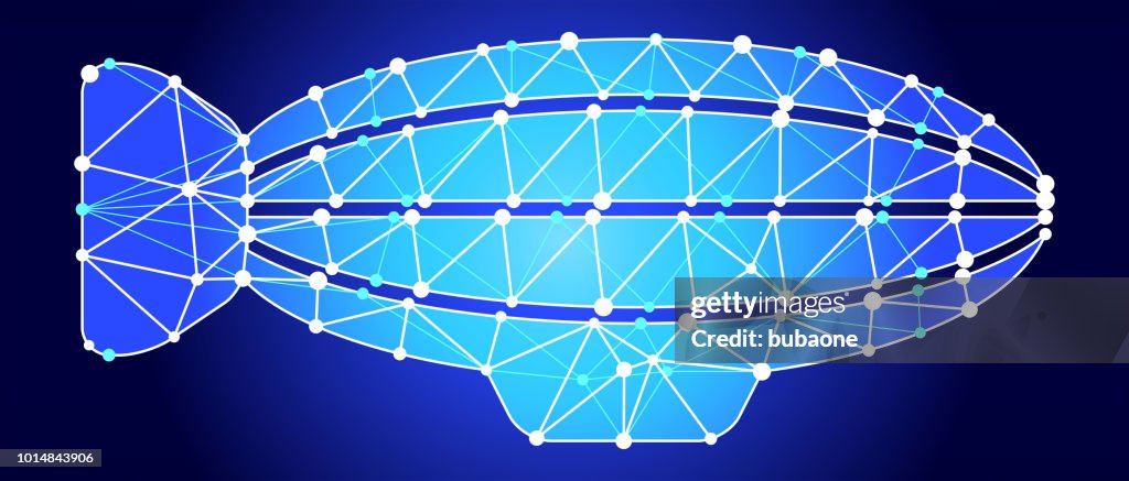 Blimp Blue Triangle Node Vector Pattern