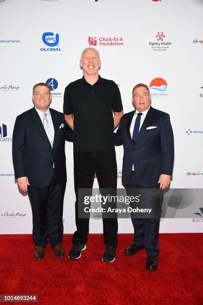 Bill Walton and the Pump brothers attend the 18th Annual Harold and Carole Pump Foundation Gala at The Beverly Hilton Hotel on August 10, 2018 in...