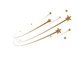 The falling stars are a simple drawing. Vector