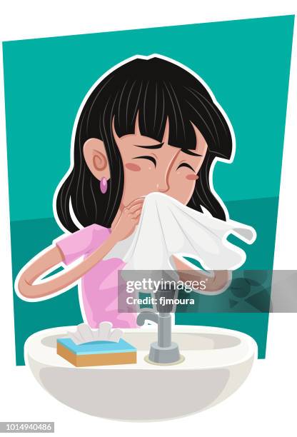 girl doing personal hygiene, taking care of well being - higiene stock illustrations