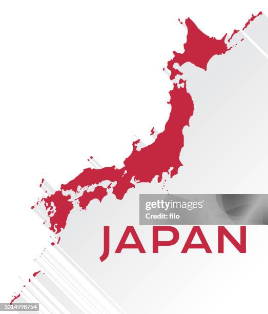 ilustrações, clipart, desenhos animados e ícones de mapa de japão - hokkaido