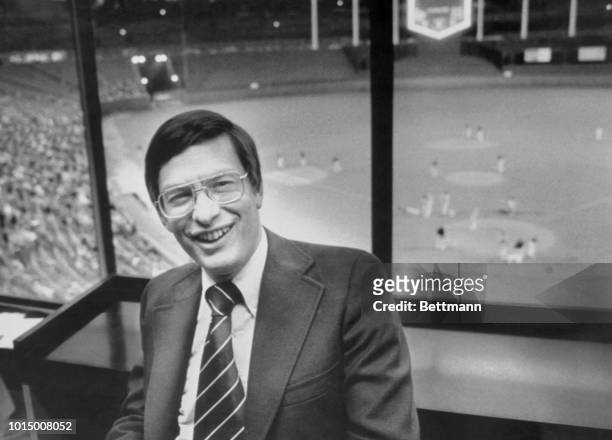 Bud Selig, owner of the Milwaukee Brewers, sits in the press box of the Kansas City Royals as his team prepared to take the field against the AL West...