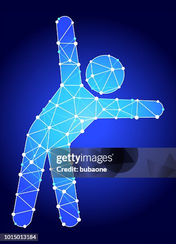 Stretching Blue Triangle Node Vector Pattern High-Res Vector Graphic ...