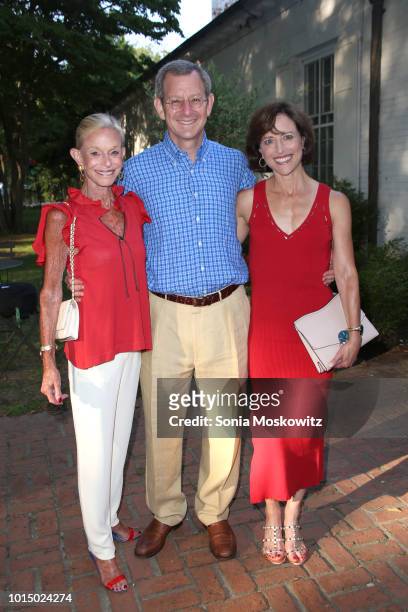Linda Lindenbaum, Bob Horne and Laurie Lindenbaum attend the 2018 Guild Hall Summer Gala on August 10, 2018 in East Hampton, New York.