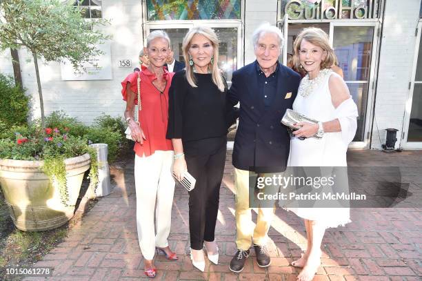 Linda Lindenbaum, Judith RIpka, Herbert Kasper and Adrianne Silver attend the Guild Hall Summer Gala 2018 at Guild Hall on August 10, 2018 in East...