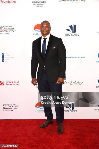 Eddie George attends the 18th Annual Harold and Carole Pump Foundation Gala at The Beverly Hilton Hotel on August 10, 2018 in Beverly Hills,...