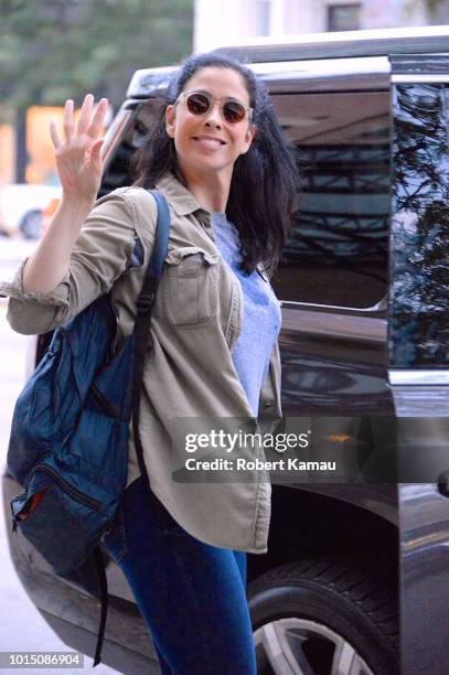 Sarah Silverman seen out and about in Manhattan on August 10, 2018 in New York City.