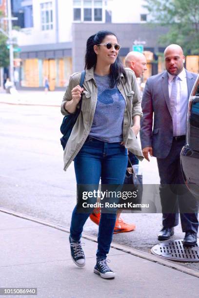 Sarah Silverman seen out and about in Manhattan on August 10, 2018 in New York City.