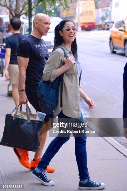 Sarah Silverman seen out and about in Manhattan on August 10, 2018 in New York City.