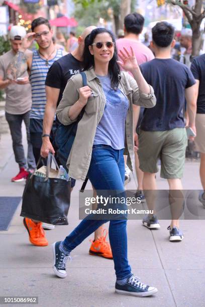 Sarah Silverman seen out and about in Manhattan on August 10, 2018 in New York City.