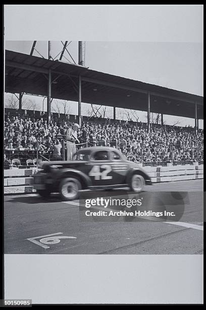 stock car races 1951, crowd - stock car racing stock-fotos und bilder