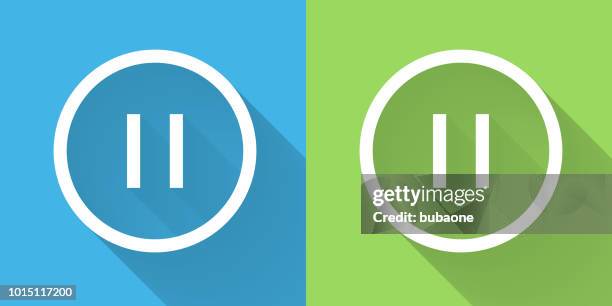 pause icon - pause button stock illustrations