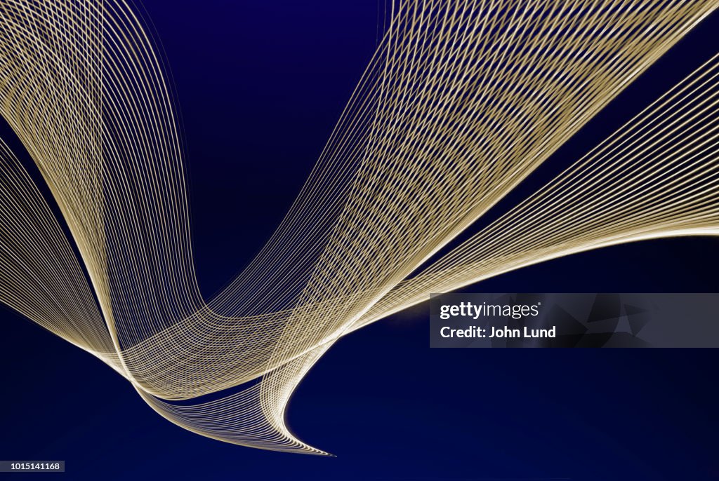 Futuristic Flowing Light Trail Communications