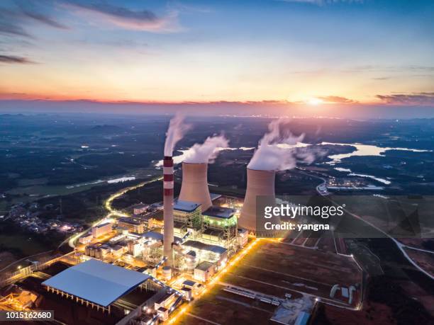 wärmekraftwerk - china pollution stock-fotos und bilder