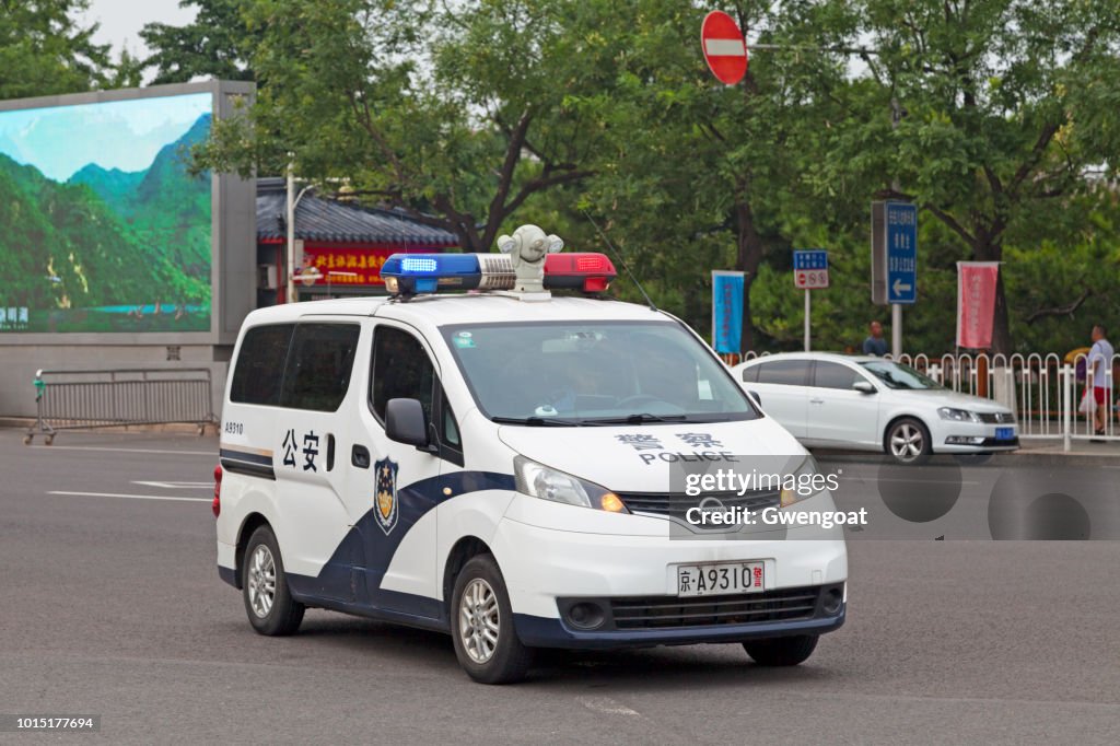 Chinese police van