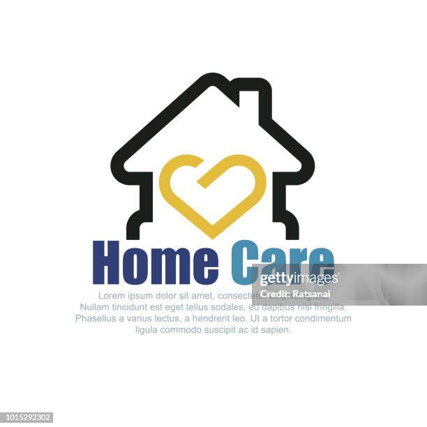 ilustraciones, imágenes clip art, dibujos animados e iconos de stock de atención domiciliaria - vivienda con asistencia