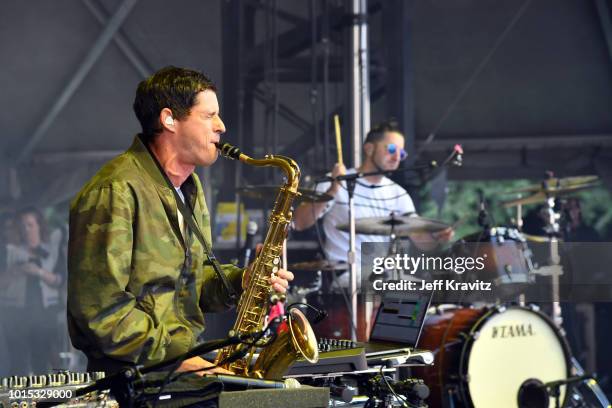 Dominic Lalli and Jeremy Salken of Big Gigantic perform on the Sutro Stage during the 2018 Outside Lands Music And Arts Festival at Golden Gate Park...