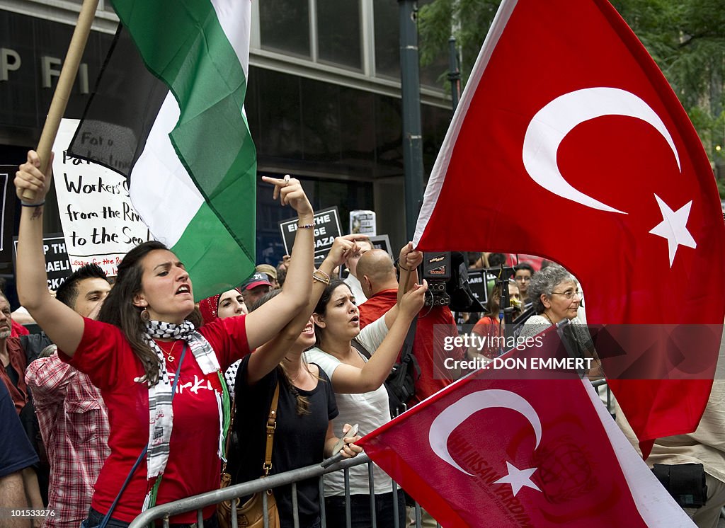 A young woman, supporting Palestine, fla