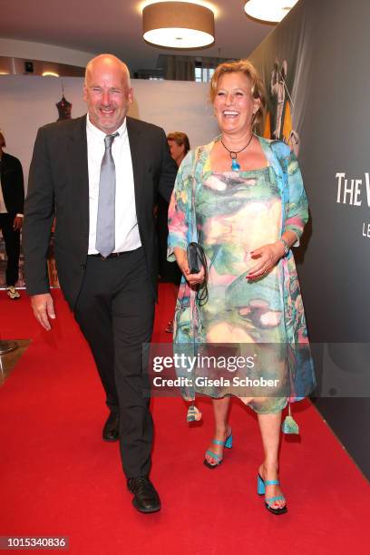 Suzanne von Borsody and her husband Jens Schniedenharn during the 11th GRK Golf Charity Masters reception on August 11, 2018 at The Westin Hotel in...