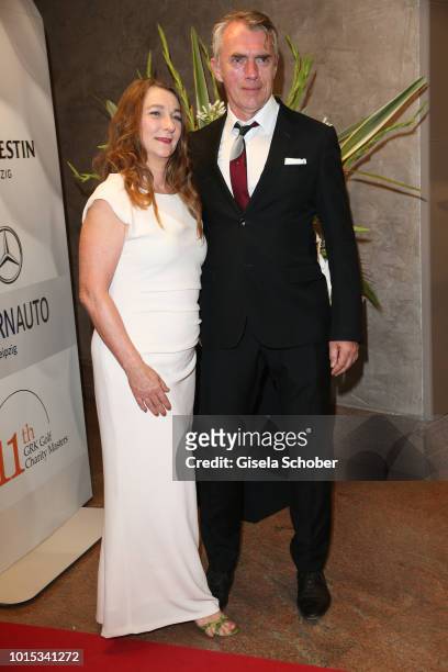 Artist and painter Neo Rauch and his wife Rosa Loy during the 11th GRK Golf Charity Masters reception on August 11, 2018 at The Westin Hotel in...