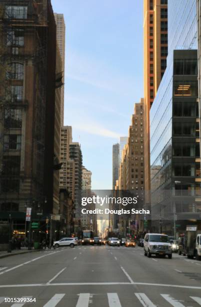 busy downtown city intersection - high street bank stock pictures, royalty-free photos & images