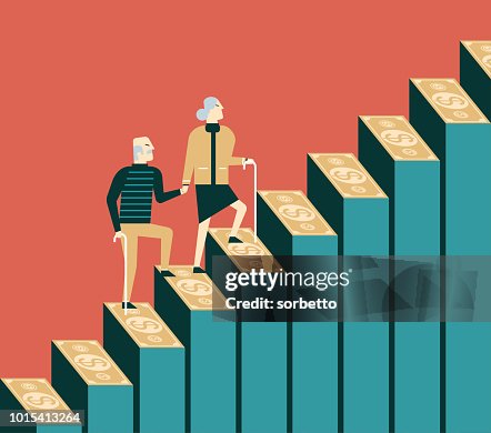 Money Steps - Senior Couple Money Steps - Senior Couple