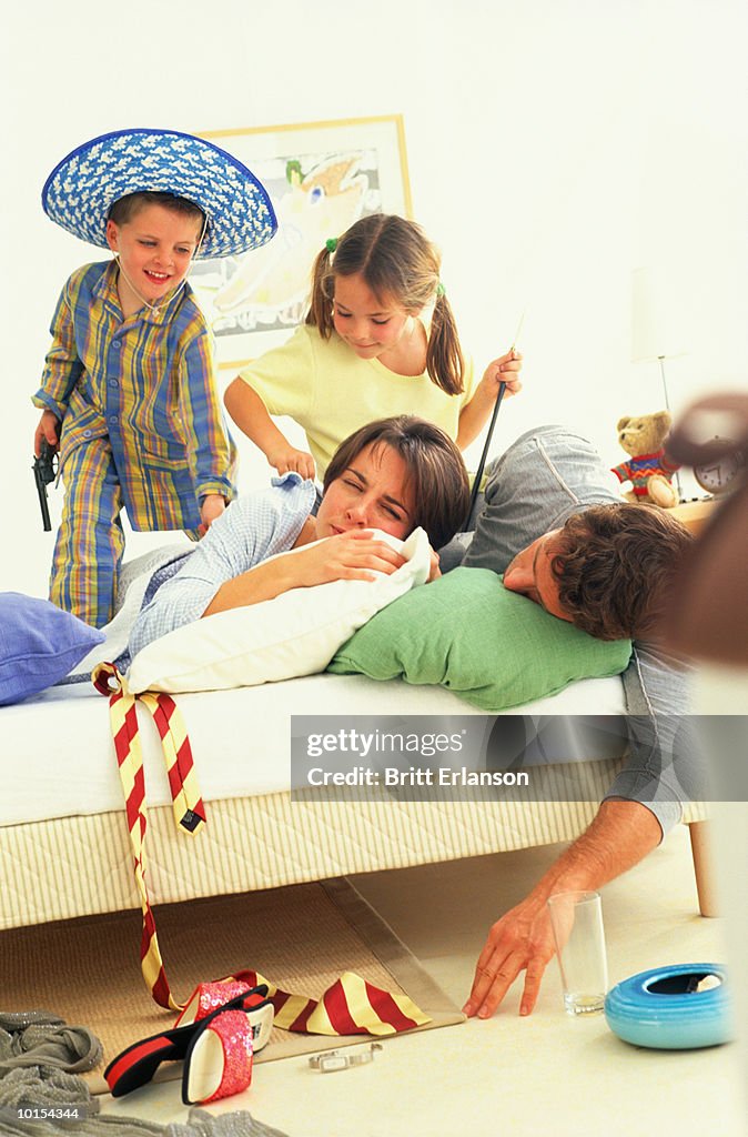 Children (4-7) waking parents in bed