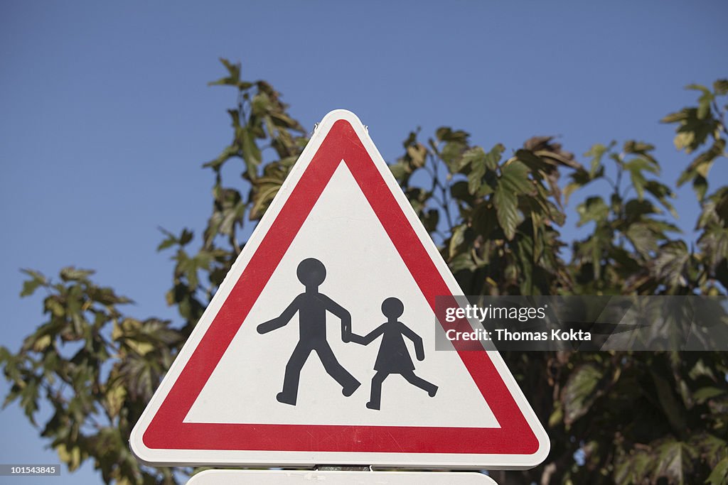 Children crossing sign