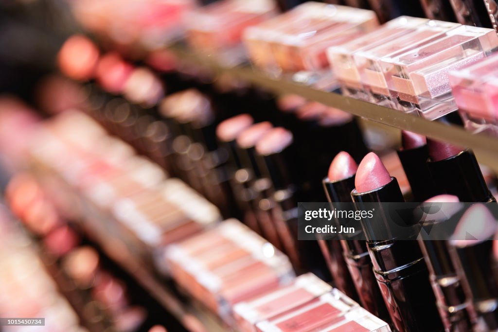 Testers of different lipsticks