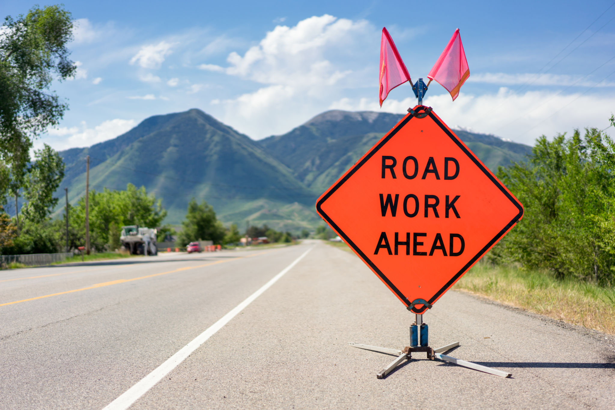 road work sign