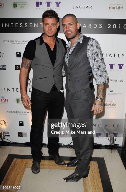 Keith Duffy and Shane Lynch attend the Quintessentially Awards at Freemasons Hall on June 1, 2010 in London, England.