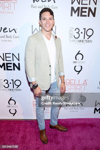 Caleb J. Spivak attends Chaz Dean summer party 2018 benefiting Love is Louder on August 11, 2018 in Los Angeles, California.