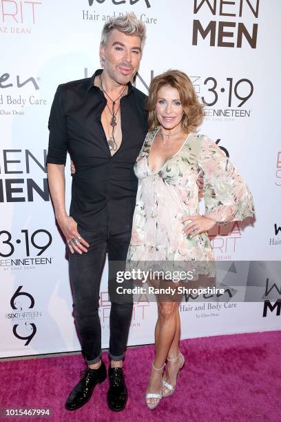Chaz Dean and Joanne Dean attend Chaz Dean summer party 2018 benefiting Love is Louder on August 11, 2018 in Los Angeles, California.