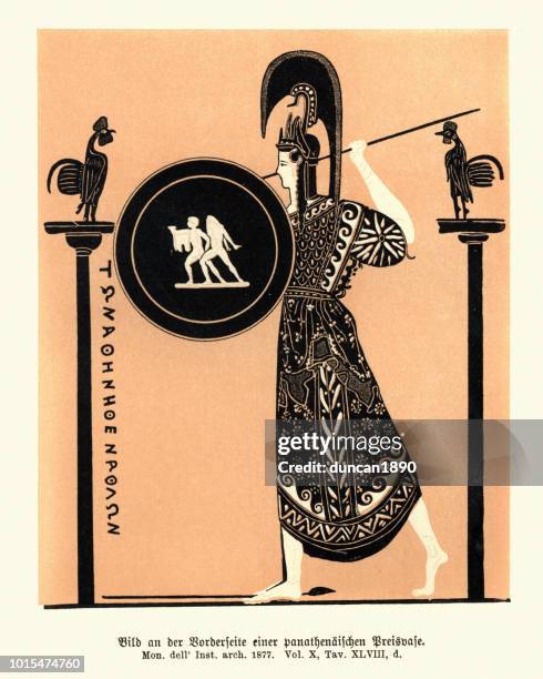 ancient greek goddess athena - athena stock illustrations