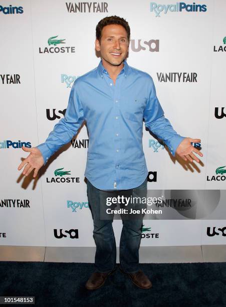 Actor Mark Feuerstein arrives at the USA Network and Vanity Fair "Royal Pains" Season Two kick off event at Lacoste Fifth Avenue Boutique on June 1,...