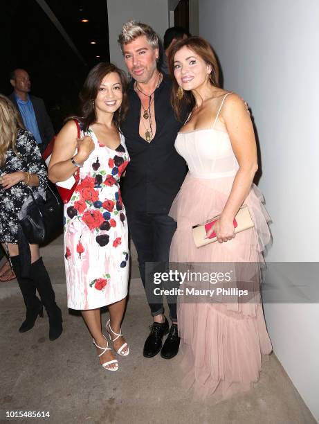 Ming-Na Wen, Chaz Dean and Lisa Robertson attend Chaz Dean Summer Party 2018 Benefiting Love is Louder on August 11, 2018 in Los Angeles, California.