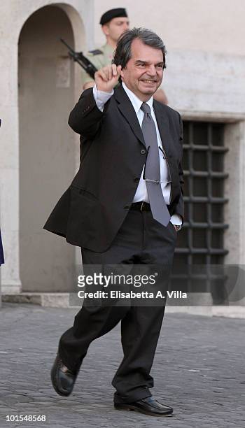 Renato Brunetta arrives at the Quirinale Palace to attend a Gala Dinner hosted by Italy's President Giorgio Napolitano on June 1, 2010 in Rome, Italy.