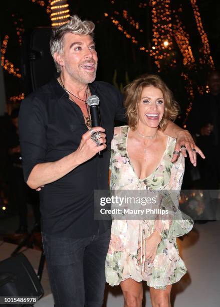 Chaz Dean and Joanne Deane-Ferra attend Chaz Dean Summer Party 2018 Benefiting Love is Louder on August 11, 2018 in Los Angeles, California.