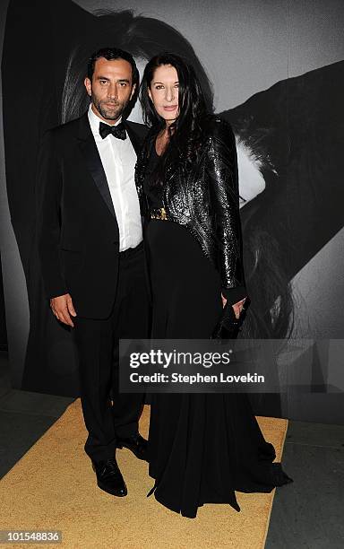 Givenchy artistic director Riccardo Tisci and artist Marina Abramovic attend the closing of Marina Abramovic's "The Artist is Present" hosted by...