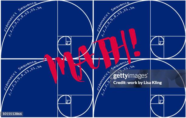 mathematics: the illustrated fibonacci sequence - fibonacci stock pictures, royalty-free photos & images