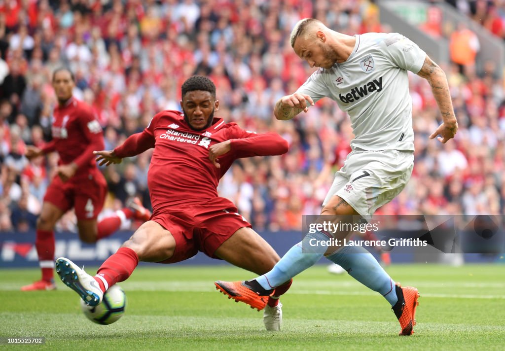 Liverpool FC v West Ham United - Premier League