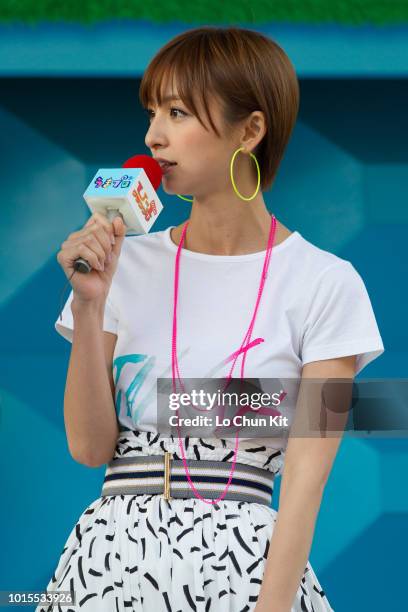 Members of Japanese girl group AKB48 Mariko Shinoda attends a event at Tokyo Racecourse on June 6 , 2010 in Tokyo, Japan.