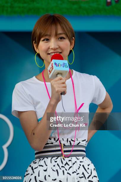 Members of Japanese girl group AKB48 Mariko Shinoda attends a event at Tokyo Racecourse on June 6 , 2010 in Tokyo, Japan.